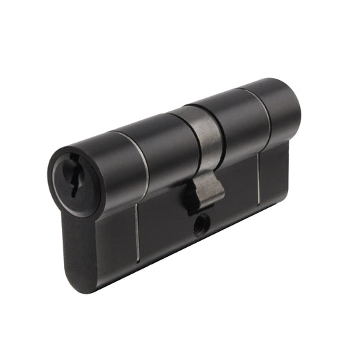 5 Pin 45/45mm 90mm [40+40+10mm] Euro Double Cylinder - Master Keyed - Matt Black - tradefit