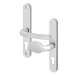 Polished Chrome UPVC Lever Pad Door Handles - 68mm PZ Centres - 215mm Fixing Centres - 245 x 32mm - tradefit - 1