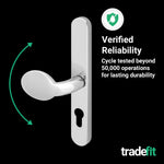 Polished Chrome UPVC Lever Pad Door Handles - 68mm PZ Centres - 215mm Fixing Centres - 245 x 32mm - tradefit - 7