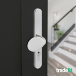 Polished Chrome UPVC Lever Pad Door Handles - 68mm PZ Centres - 215mm Fixing Centres - 245 x 32mm - tradefit - 6