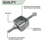 Adjustable Bottom Gate Fitting - 19mm Pin x 280mm - Galvanised - tradefit - 4