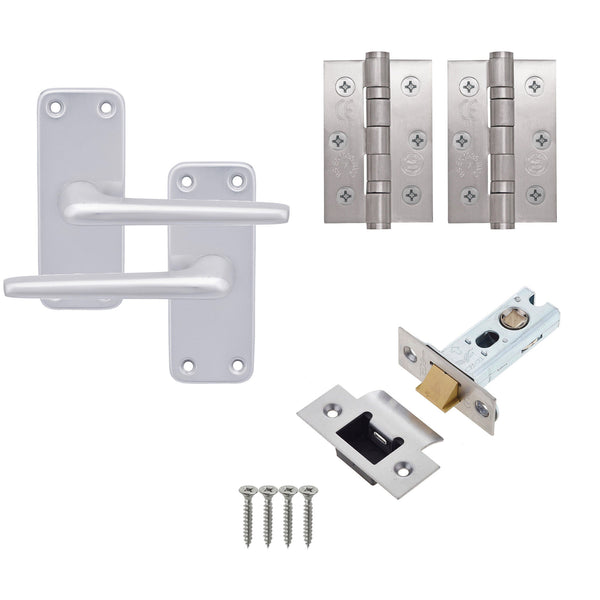 Aluminium Contractor Lever Latch Kit - 154x41mm - Satin - tradefit - Featured Image