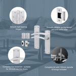 Euroda - Plus Satin Chrome Door Handle Pack - Latch - tradefit - 3