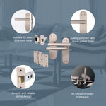 Olbia Satin Nickel Door Handle Pack - 76mm Latch - tradefit - 4