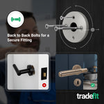 Flores Antique Brass Lever on Rose Door Handle Kit - Sashlock - tradefit - 3