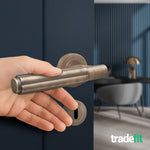 Flores Antique Brass Lever on Rose Door Handle Kit - Medium Duty FD30/60 - 80mm Sashlock - tradefit - 6