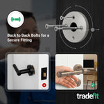 Santana Antique Brass Lever on Rose Door Handle Kit - Medium Duty FD30/60 - 80mm Euro Sashlock and Thumbturn Cylinder - Keyed to Differ - tradefit - 3