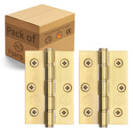 Door Hinges Grade 7 Stainless Steel Washered - 76x50.8x2mm - PVD Brass - Case 40 Packs - tradefit - 1