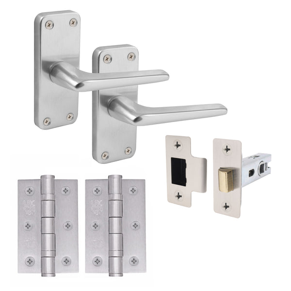 Contractor Satin Aluminium Door Handle Pack - Latch - tradefit - Featured Image