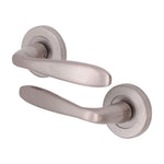 Sassari Satin Nickel Lever on Rose Door Handle Pack – BS3621 5 Lever Sashlock - tradefit - 3