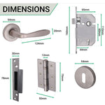 Sassari Satin Nickel Lever on Rose Door Handle Pack - BS3621 5 Lever Sashlock - tradefit - 5
