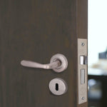 Sassari Satin Nickel Lever on Rose Door Handle Pack - BS3621 5 Lever Sashlock - tradefit - 7