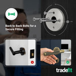 Dumont Antique Brass Lever on Rose Door Handle Kit - Sashlock - tradefit - 3