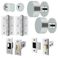 Tangier Polished Chrome Mortice Door Knob Kit - 76mm Bathroom Deadbolt
