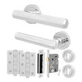 Moreno Polished Chrome Lever on Rose Door Handle Kit - Sashlock