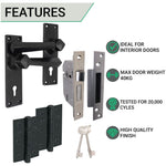 Tudor Antique Black Iron Lever Door Handle Pack - BS3621 5 Lever Sashlock - tradefit - 3