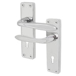 Sassari Polished Chrome Lever Door Handle Pack - BS3621 5 Lever Sashlock - tradefit - 2