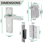 Sassari Polished Chrome Lever Door Handle Pack - BS3621 5 Lever Sashlock - tradefit - 4