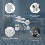 Mode - Grip Satin Chrome Lever on Rose Fire Door Handle Pack - Euro Lock & Cylinder - FD30/60 - tradefit - 3
