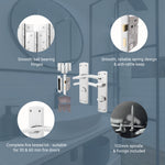 Euroda - Plus Polished Chrome Fire Door Handle Pack - Bathroom - FD30/60 - tradefit - 3