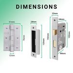 Euroda - Plus Satin Chrome Door Handle Pack - Sash lock - tradefit - 5