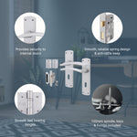 Euroda - Plus Satin Chrome Door Handle Pack - Sash lock - tradefit - 3