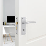 Euroda - Plus Satin Chrome Door Handle Pack - Sash lock - tradefit - 6