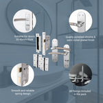 Bosa Duo Style Polished Chrome/Satin Nickel Lever on Backplate Door Handle Pack - 64mm Bathroom - tradefit - 4