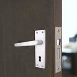 Aluminium Council 5 Lever Lock Pack - 150 x 40mm - 66mm Lock x 76mm Hinges - Satin Aluminium - tradefit - 6