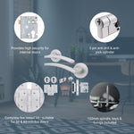 Euroda - Plus Satin Chrome Lever on Rose Fire Door Handle Pack - Euro Lock & Cylinder - FD30/60 - tradefit - 3