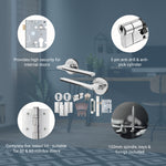 Euroda Polished Chrome Lever on Rose Fire Door Handle Pack - Euro Lock & Cylinder - 3