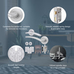 Euroda - Plus Satin Chrome Lever on Rose Fire Door Handle Pack - 3 Lever Lock - FD30/60 - tradefit - 3