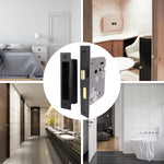 Mortice Bathroom Lock Fire Rated - 80mm Case Size - 57mm Backset - Square Black - tradefit - 2