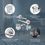 Euroda Polished Chrome Lever on Rose Fire Door Handle Pack - Euro Lock & Thumbturn Cylinder - FD30/60 - tradefit - 3