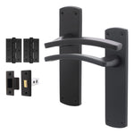 Euroda - Plus Black Door Handle Pack - Latch - tradefit - 1