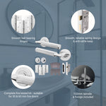 Mode - Grip Polished Chrome Lever on Rose Fire Door Handle Pack - Bathroom - FD30/60 - tradefit - 3