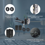 Euroda - Plus Black Lever on Rose Door Handle Pack - 3 Lever Lock - tradefit - 3