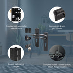 Euroda - Plus Black Door Handle Pack - Euro Lock & Thumbturn Cylinder - tradefit - 3