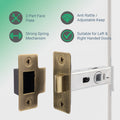 2.5 inch/64mm Tubular Latch Bolt Through - 44mm Backset - Antique Brass - tradefit