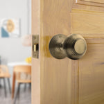 3 inch/76mm Tubular Latch Bolt Through - 57mm Backset - Antique Brass - tradefit - 6