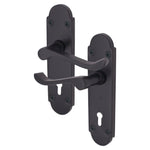 Victorian Rectory Matt Black Lever Door Handle Pack - BS3621 5 Lever Lock - tradefit - 2