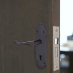 Victorian Rectory Matt Black Lever Door Handle Pack - BS3621 5 Lever Lock - tradefit - 6