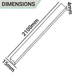 Intumescent Seal Strip - Fire Only - 15x4x2100mm - Black - Pack of 50 - tradefit - 4