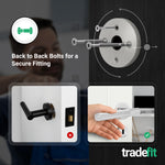 Dumont Polished Chrome Lever on Rose Door Handle Kit - Sashlock - tradefit - 3