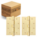 Satin Brass Fire Door Hinges – 4 Inch/102mm – Grade 11 Steel Ball Bearing – Pack of 40 Pairs