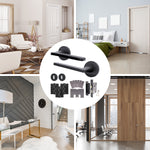 Euroda Black Lever on Rose Fire Door Handle Pack - 3 Lever Lock - FD30/60 - tradefit - 7