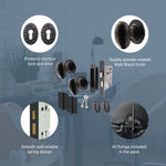 Tudor Black Iron Oval Mortice/Rim Door Knob Kit - 80mm Sashlock - tradefit - 4