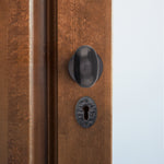 Tudor Black Iron Oval Mortice/Rim Door Knob Kit - 80mm Sashlock - tradefit - 6
