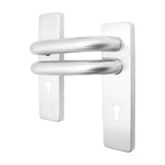 Round Bar 19mm Safety Return To Door 5 Lever Lock Pack - 175 x 44mm - 76mm Lock x 102mm Hinges - Satin Stainless - tradefit - 2