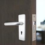 Round Bar 19mm Safety Return To Door 5 Lever Lock Pack - 175 x 44mm - 76mm Lock x 102mm Hinges - Satin Stainless - tradefit - 6